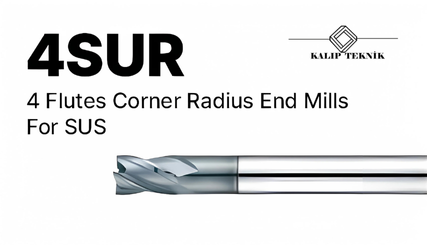 Köşe Radüs Paslanmaz Karbür Freze (4SUR Serisi)